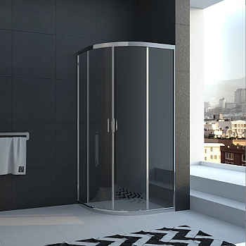 Душевой угол RV02-90PL-02-19C1  стекло прозрачное 4 мм VECONI